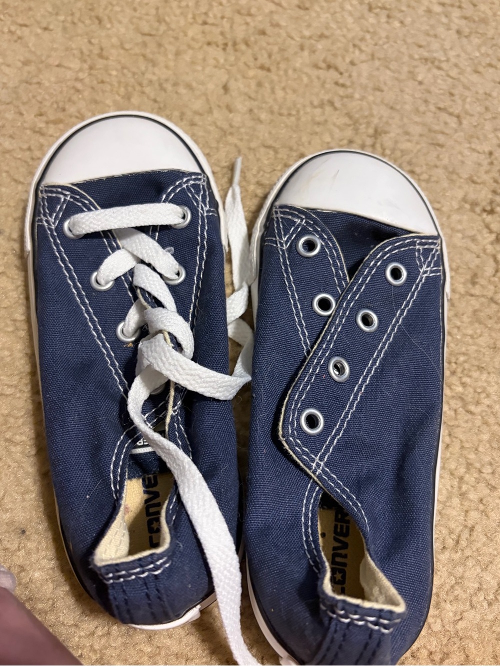 Converse Kids’ Classic Navy Canvas Sneakers size 10